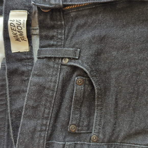 Naked & Famous Denim Black Jeans Weird Guy - Picture 6 of 7